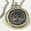 Unisex Sacred Celtic Tree Of Life Coin Necklace