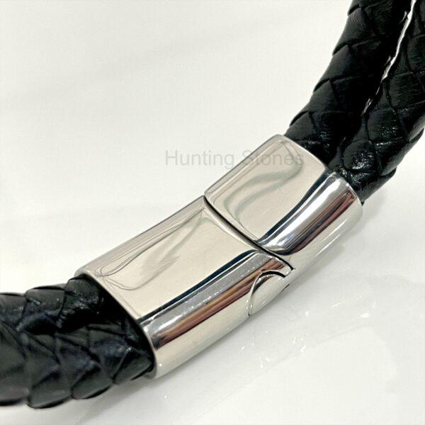 Men's Braided Genuine Leather Bracelet - Unisex