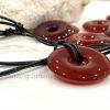 Red Agate Leather Necklace