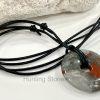 African Bloodstone Leather Necklace