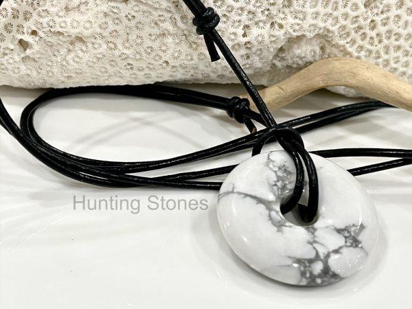 Howlite Leather Necklace