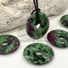 Unisex Natural Ruby in Zoisite Gemstone Necklace