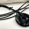 Blue Tigers Eye Leather Necklace