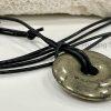 Unisex Natural Pyrite Gemstone Necklace