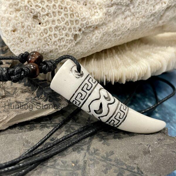 Unisex Tribal Whale Tooth Surfer Necklace - Happiness Protection Guidance