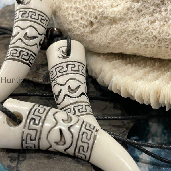 Unisex Tribal Whale Tooth Surfer Necklace - Happiness Protection Guidance