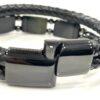 Men's Blue Tiger Eye and Braided Genuine Leather Bracelet - Unisex