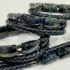 Men's Blue Tiger Eye and Braided Genuine Leather Bracelet - Unisex