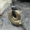 Stunning Ammonite Pyrite Fossil and Hematite necklace