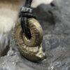 Stunning Ammonite Pyrite Fossil and Hematite necklace