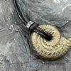 Stunning Ammonite Pyrite Fossil and Hematite necklace