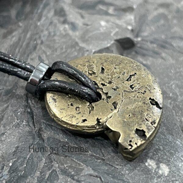 Stunning Ammonite Pyrite Fossil and Hematite necklace