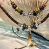 Unisex Wolf Tooth Brown Braided Double Layer Necklace
