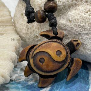 Unisex Yin Yang Turtle Surfer Necklace - Harmony Balance
