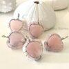 Rose Quartz Tree of Life Heart Natural Crystal Necklace