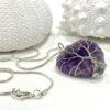 Amethyst Tree of Life Heart Natural Crystal Necklace
