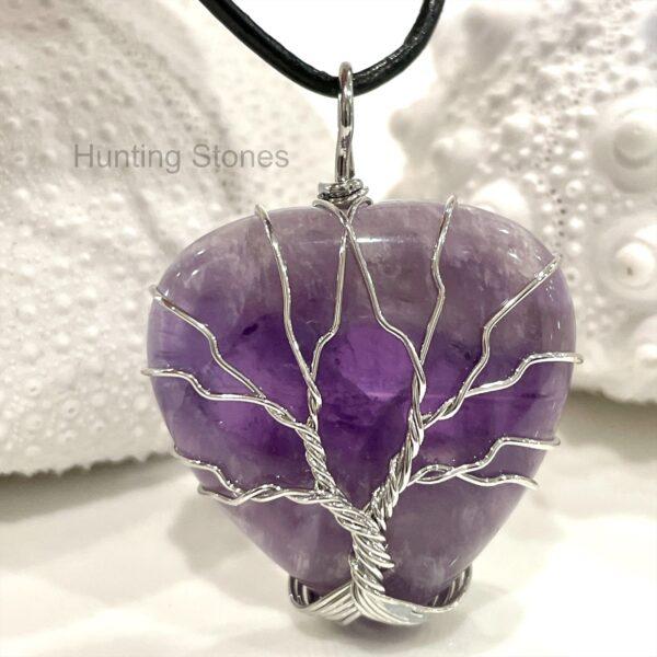 Amethyst clearance leather necklace