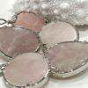 Rose Quartz Tree of Life Natural Crystal Necklace
