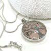 Rose Quartz Tree of Life Natural Crystal Necklace