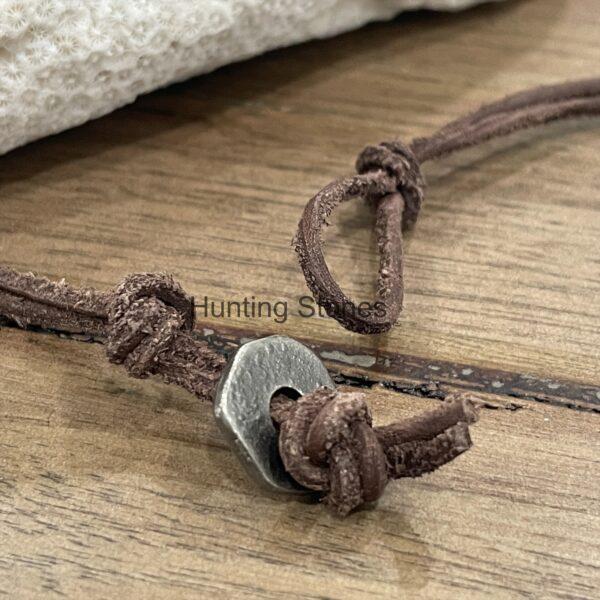 Unisex Metal Cross on Genuine leather