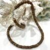 Unisex Natural Coconut Shell Heishi Bead Necklace