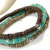 Unisex Natural Coconut Shell and Sea Sediment Imperial Jasper Bracelet Set