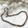 Unisex Natural Coconut Shell and Hematite Bead Necklace