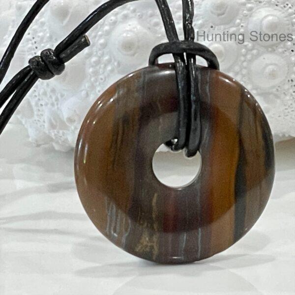 Unisex Natural Red Iron Tigers Eye Hematite Gemstone