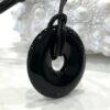 Unisex Natural Black Agate Gemstone Necklace