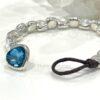 Beautiful Blue Glass Crystal Drop Bracelet