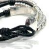 Unisex Genuine leather Wrap Bracelet Black