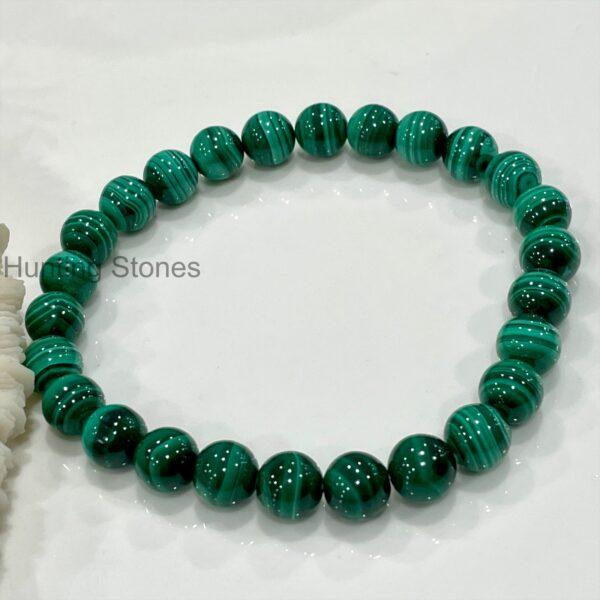 Hunting Stones Natural Malachite Unisex Gemstone Bracelet