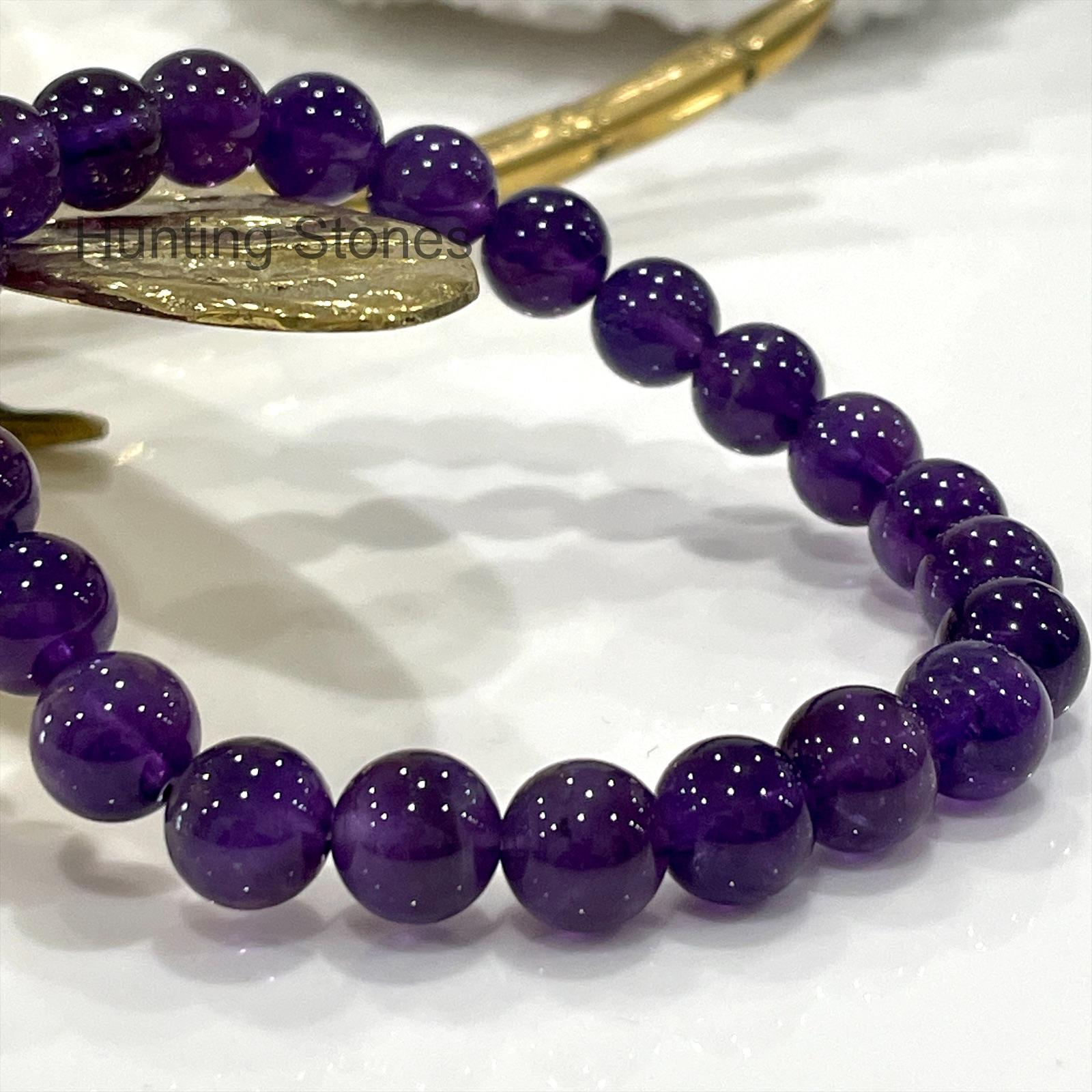 Hunting Stones Natural Amethyst Crystal Bracelet