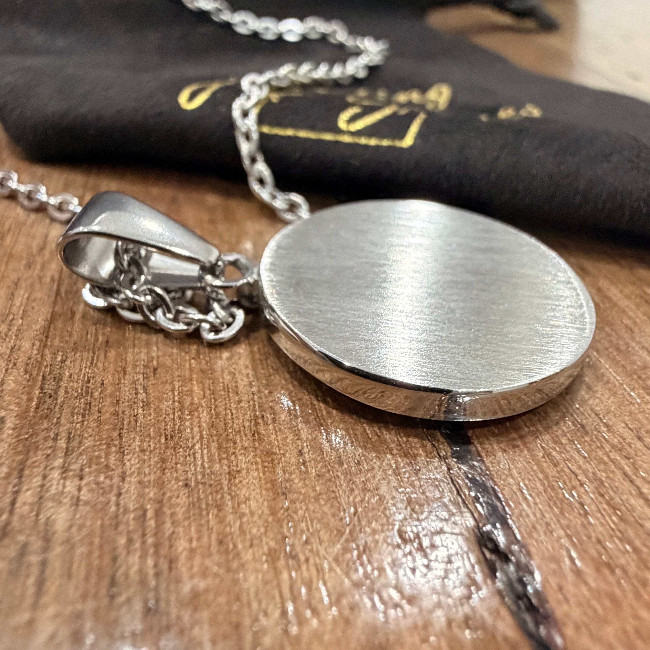 Men's Quality Stainless Steel Compass and Cuban Necklace Chain Set