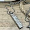 Men's Quality Stainless Steel Roman Numeral Bar Necklace