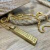 Men's Quality Stainless Steel Roman Numeral Bar Necklace
