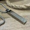 Men's Quality Stainless Steel Roman Numeral Bar Necklace