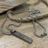 Men's Quality Stainless Steel Roman Numeral Bar Necklace