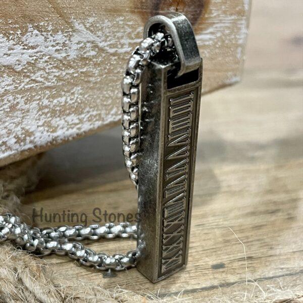 Men's Quality Stainless Steel Roman Numeral Bar Necklace