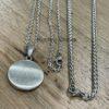 Men's Quality Stainless Steel Compass Necklace and Wheat Chain Set