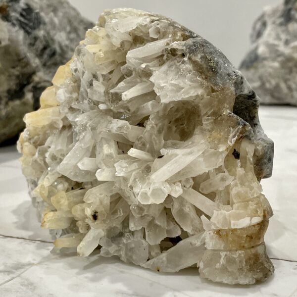 Natural Crystal Hand Carved Skull - 02 Indian Feathered Headdress