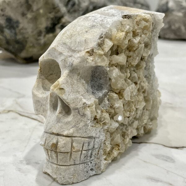 Natural Crystal Hand Carved Skull - 01