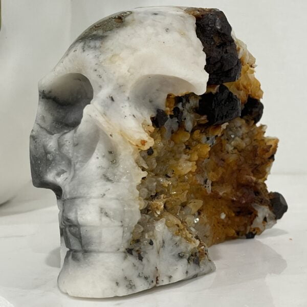 Natural Crystal Hand Carved Skull - 04