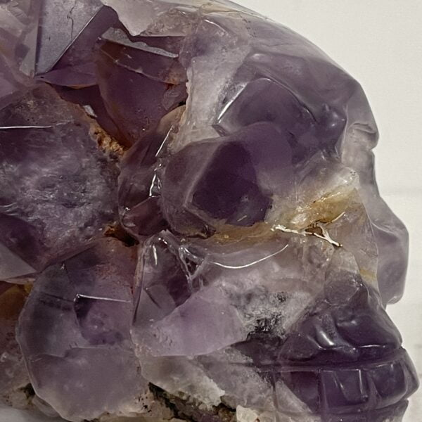 Amethyst Crystal Point Cluster Hand Carved Skull - AMCL01