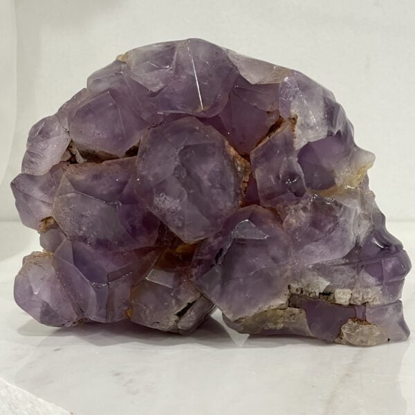 Amethyst Crystal Point Cluster Hand Carved Skull - AMCL01