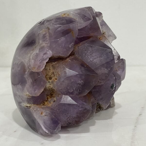 Amethyst Crystal Point Cluster Hand Carved Skull - AMCL01
