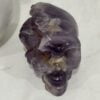 Amethyst Crystal Point Cluster Hand Carved Skull - AM01