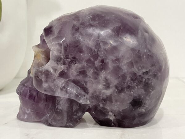 Amethyst Crystal Point Cluster Hand Carved Skull - AMCL01