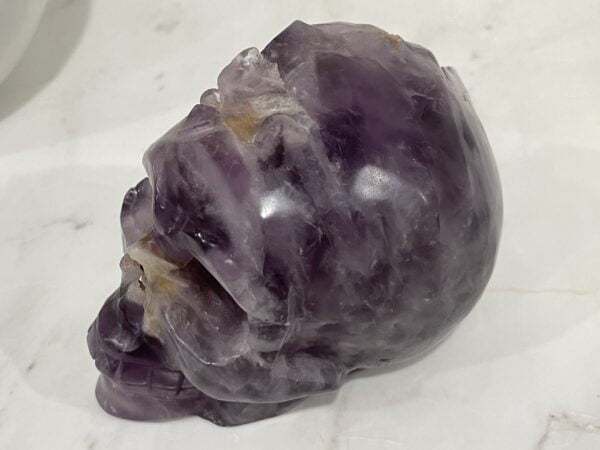 Amethyst Crystal Point Cluster Hand Carved Skull - AMCL01
