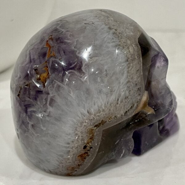 Natural Amethyst Crystal Hand Carved Skull - AM01